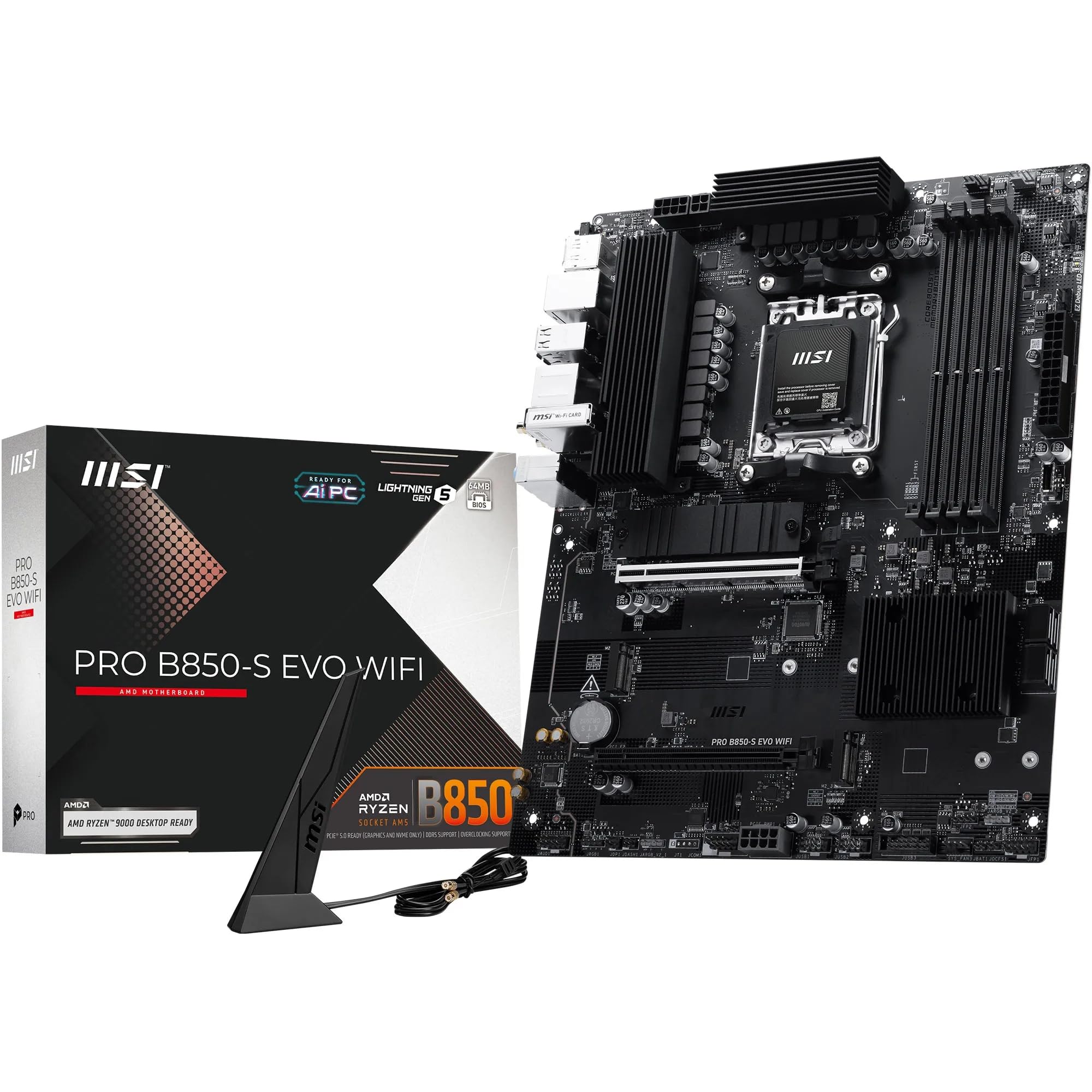 Msi PRO B850-S EVO WIFI Socket Am5/B850/Ddr5/S-Ata 6Gb/S/Atx