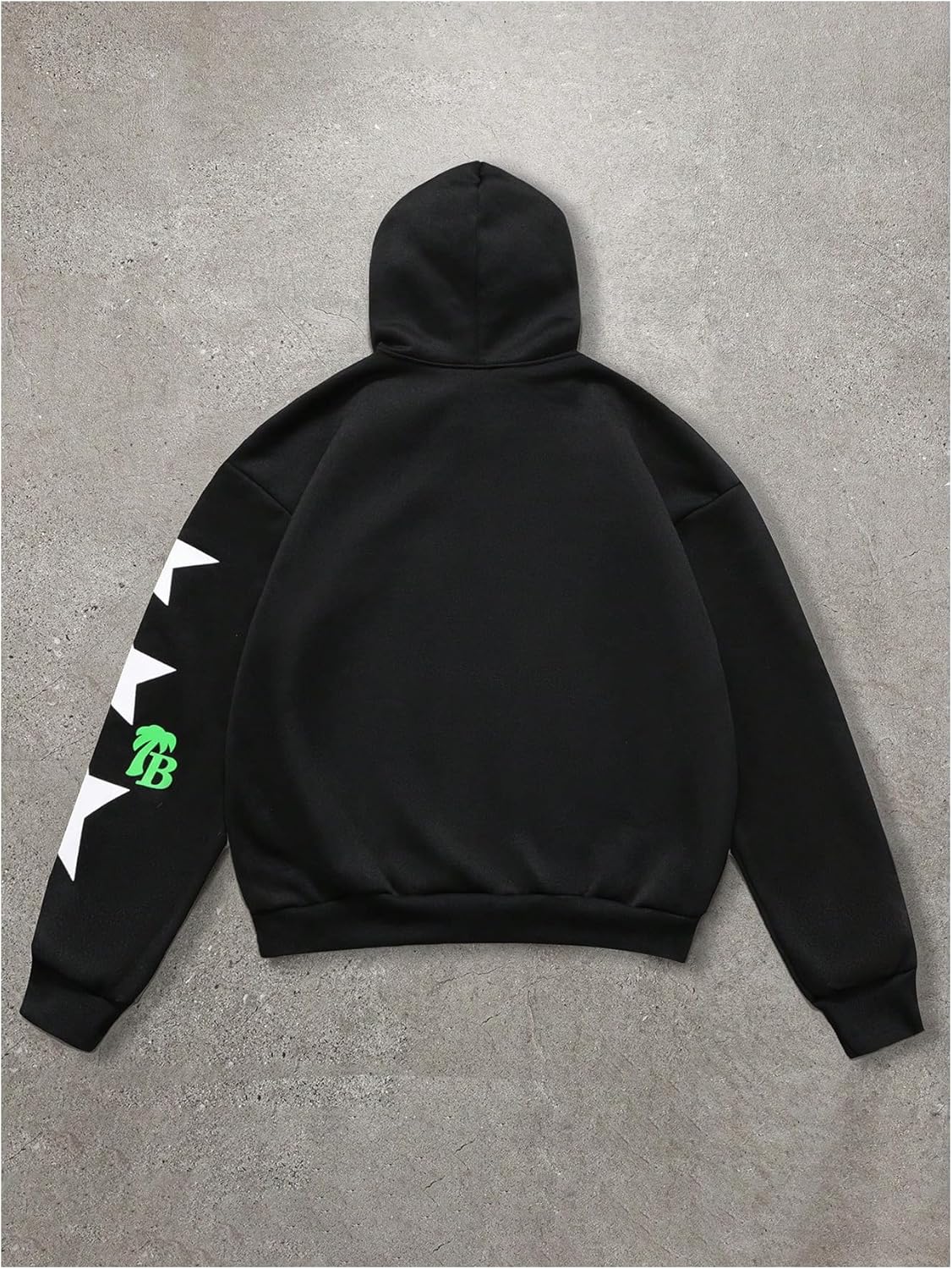 WDIRARA Men's Full Zip Up Hoodie Sweatshirts Letter Print Long Sleeve Hooded Jackets Outerwear - Image 2