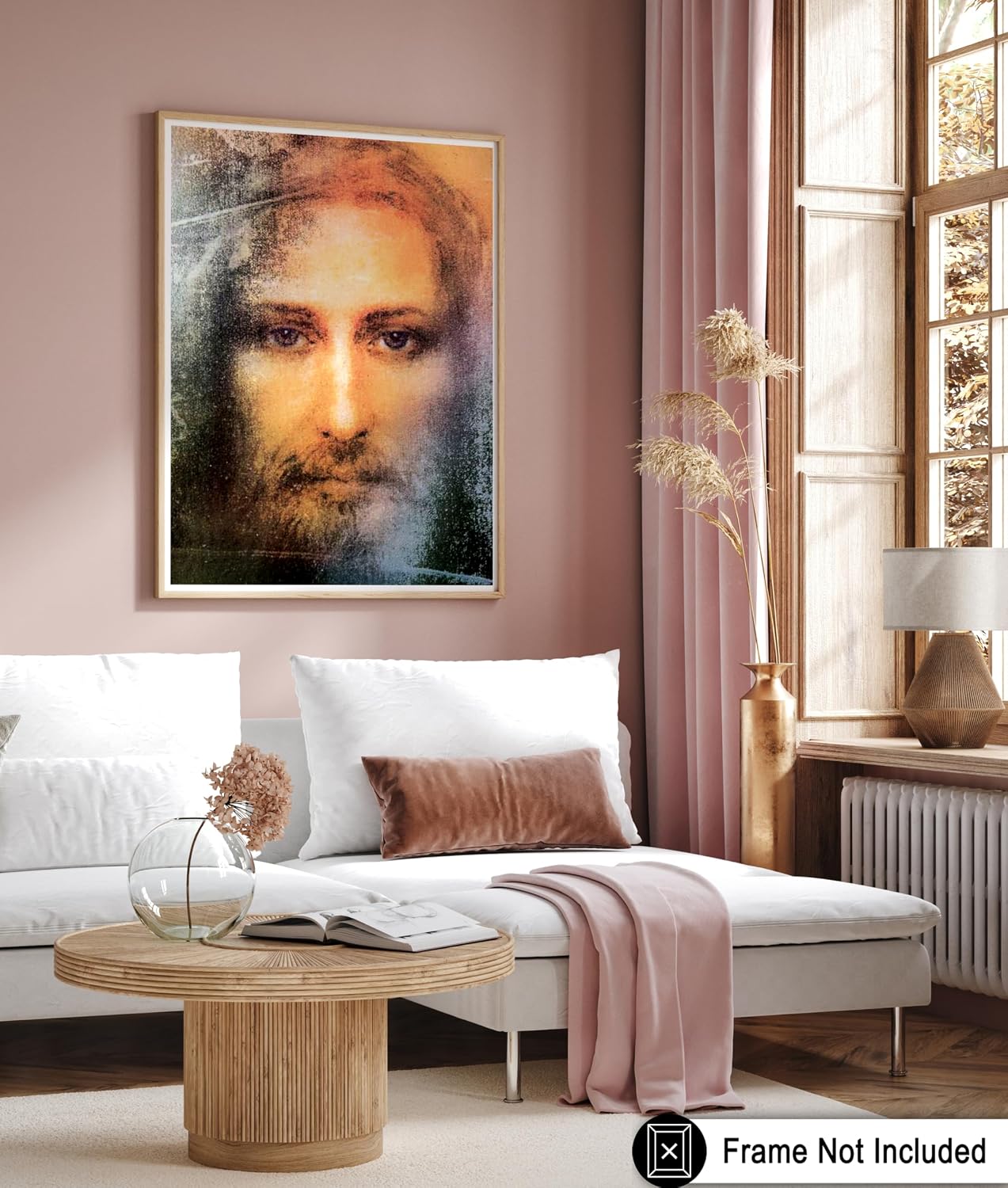 Poster Master Vintage Jesus Christ Poster - Retro Shroud of Turin Print - Jesus Christ Shroud Art - Gift for Men, Women - Religious Christian Decor for Living Room, Bedroom - 8x10 UNFRAMED Wall Art