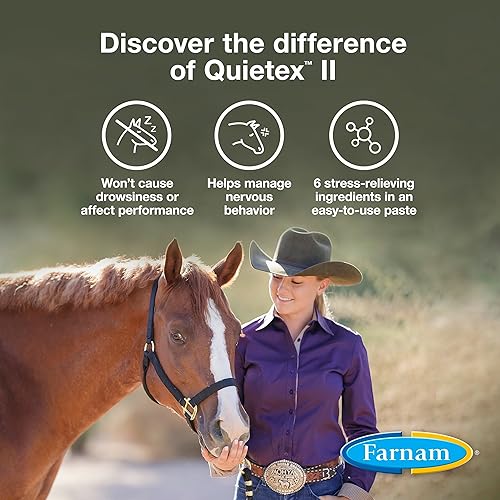 Miniatura 3 de Farnam Quietex II - Suplemento calmante para caballos, ayuda a controlar el comportamiento nervioso y mantener a los caballos tranquilos y