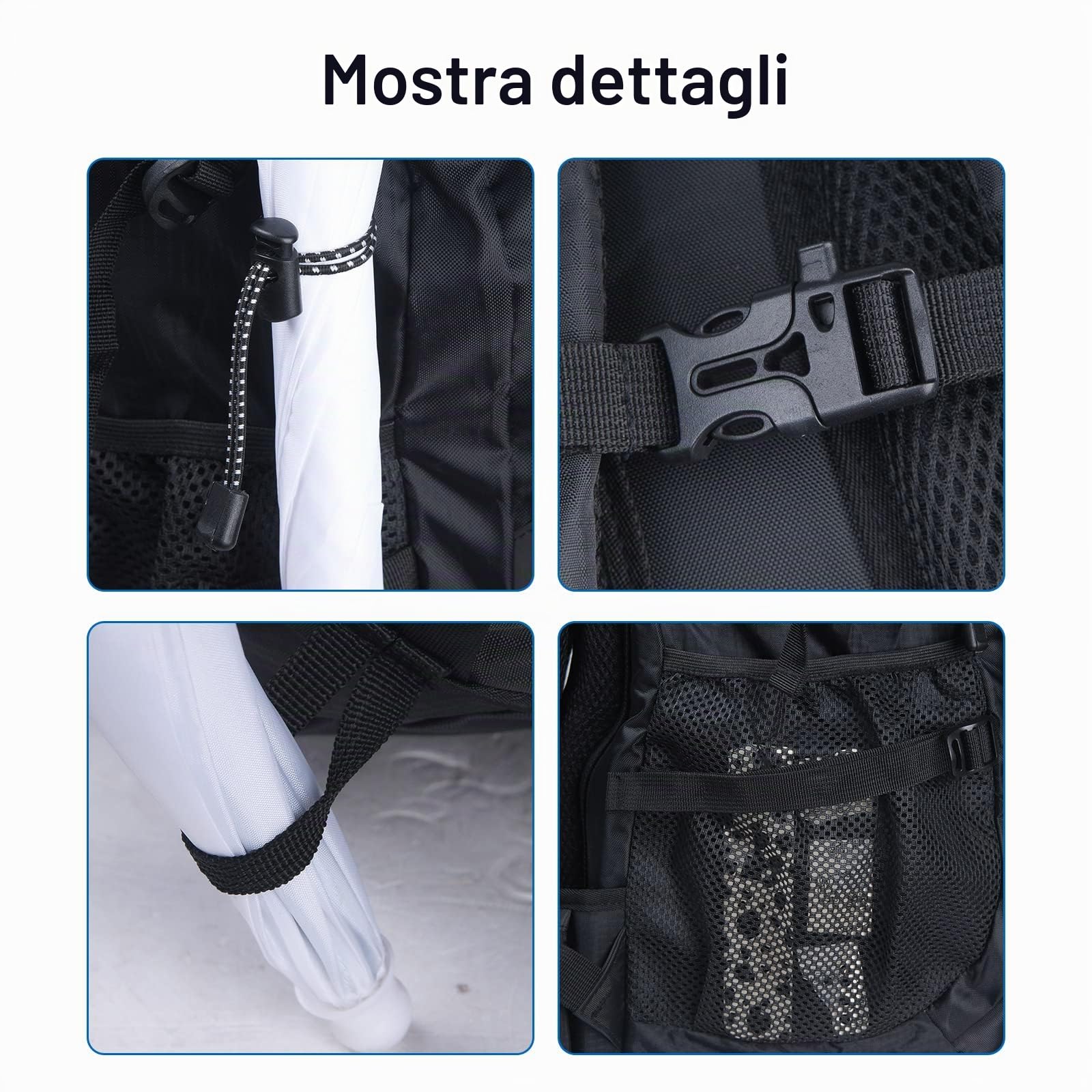 Zaino da Escursionismo 60L Nylon con Copertura Protettiva Impermeabile Ultraleggera per Il Campeggio da Viaggio Sportivo per Alpinismo Alpinismo in Campeggio