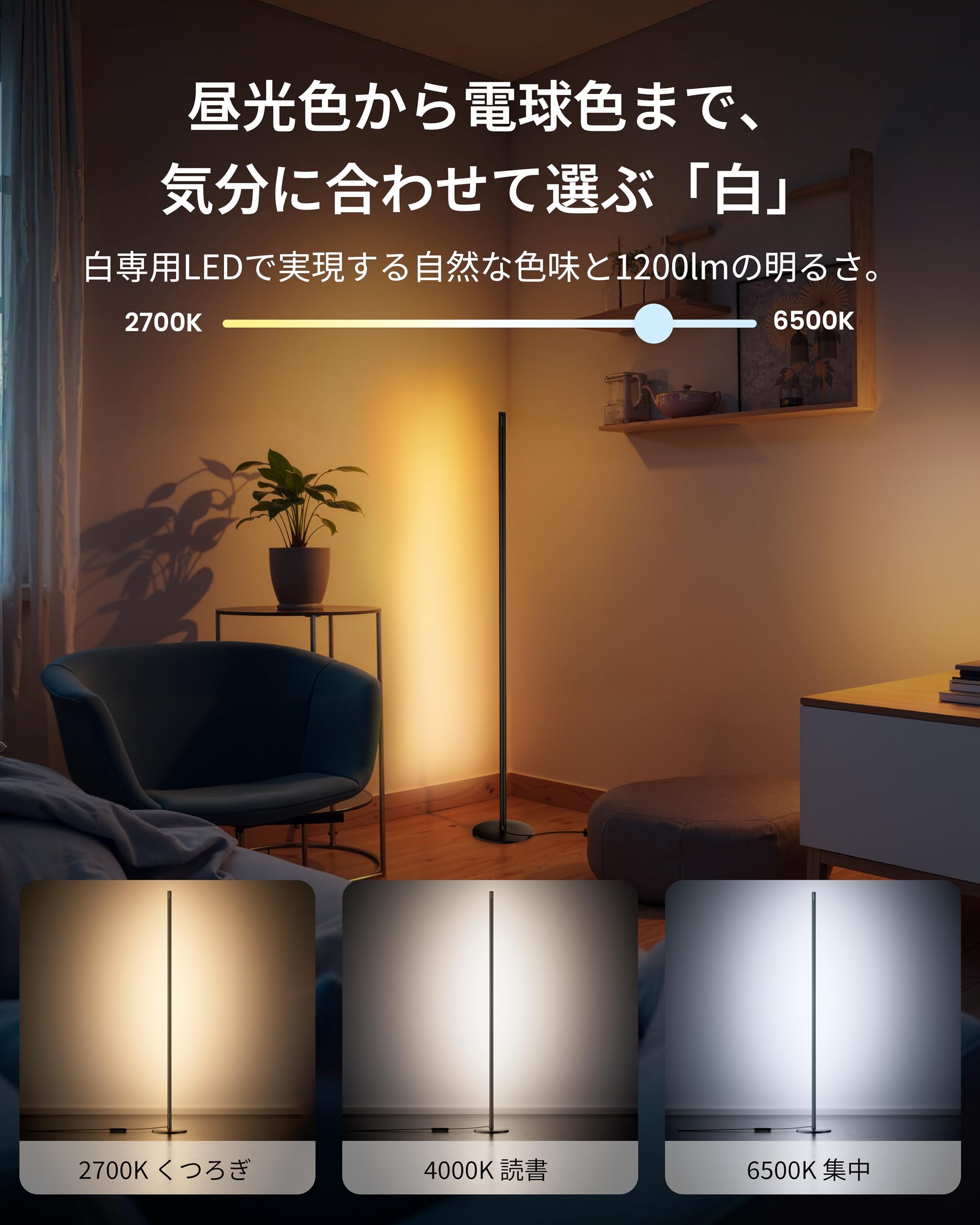 SwitchBot RGBIC フロアライト LED スタンドライト - スイッ Amazon | SwitchBot RGBIC フロアライト LED スタンドライト