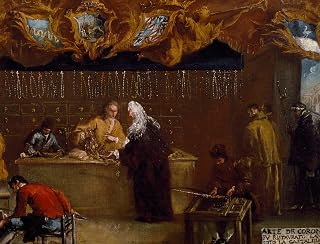 OMAiiiRTi Famous Art Posters Print Canvas Paining Signboard of Guild of Coroneri by Francesco Guardi Artwork Oil Painting for Home Decor 60x90cm