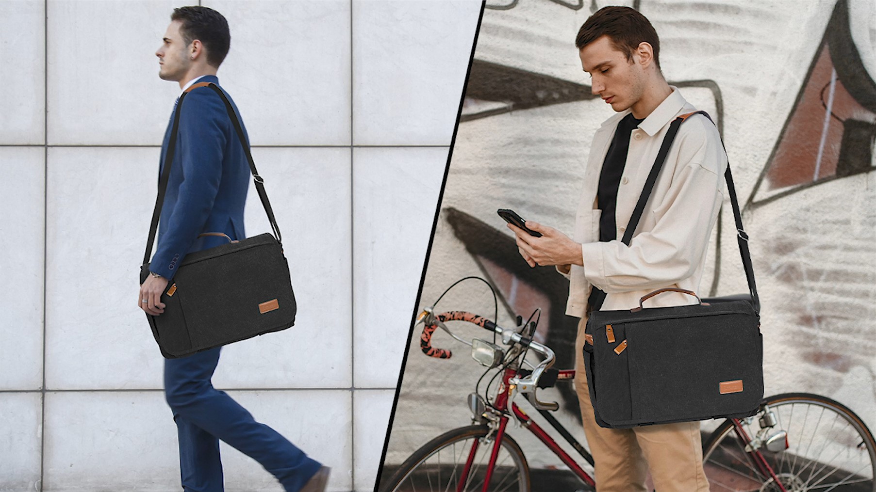 ESTARER Laptop Briefcase 15.6 Inch, Men’s Briefcase For Business/Travel, Leather Computer Office - View #8