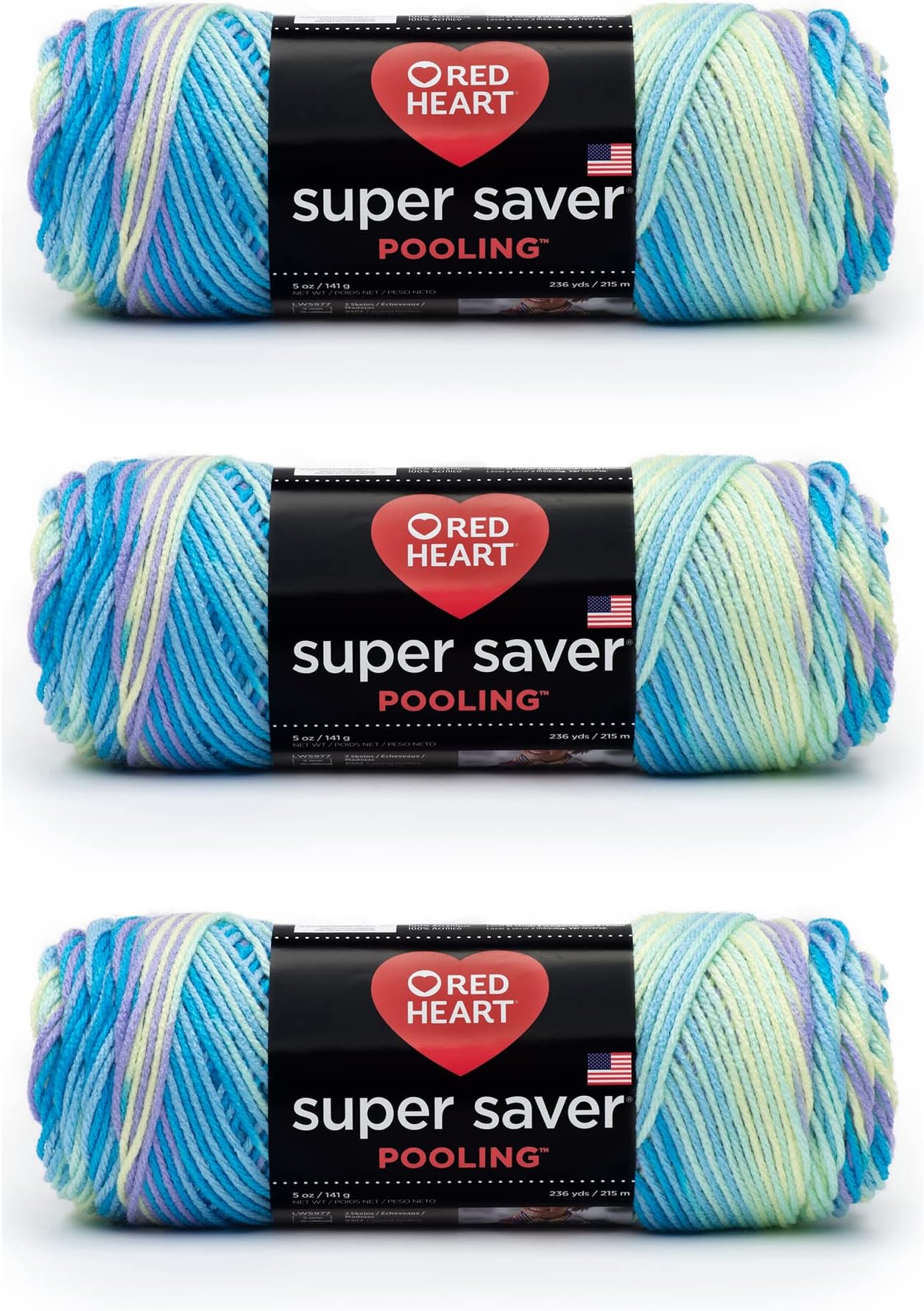 Super Saver Yarn, 3 Pack, Stillwater 3 Count