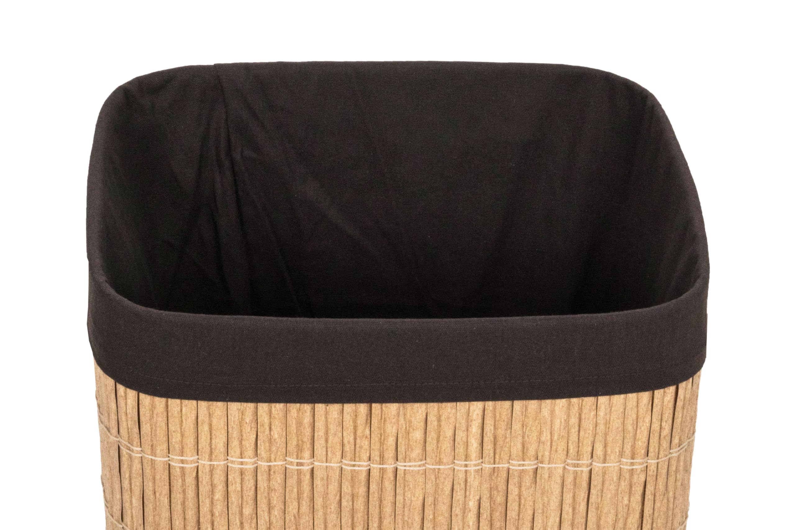 Cesto portabiancheria G21 72 l, in finta rattan con cestino marrone