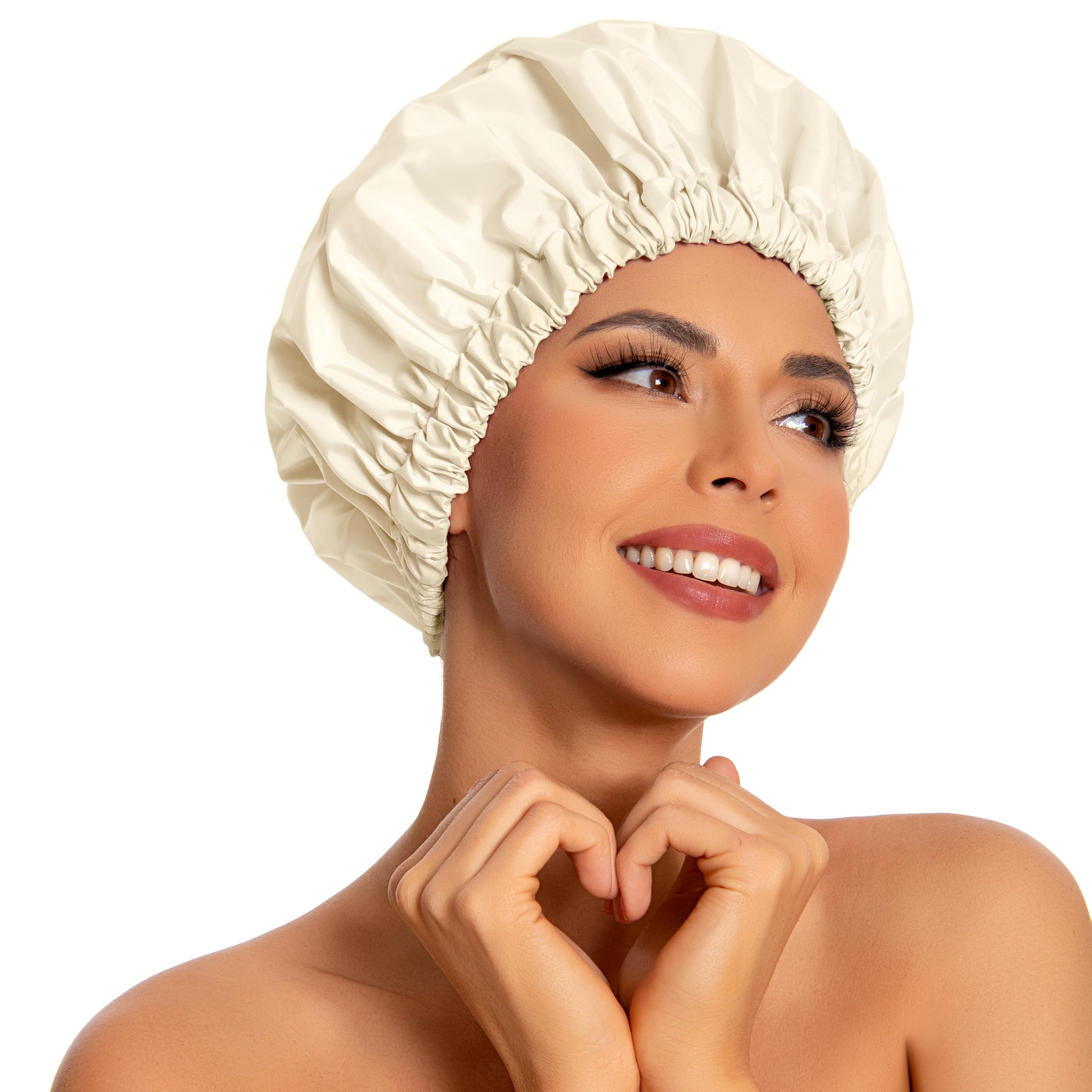 Reusable Shower Caps for Women - Waterproof & Dry Hair -23