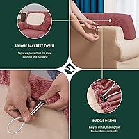 Vista 20 de CHUN YI - Funda elástica para sofá (7 piezas), funda para sofá de 3 plazas con tres respaldos y cojines separados con banda elástica, tela jacquard