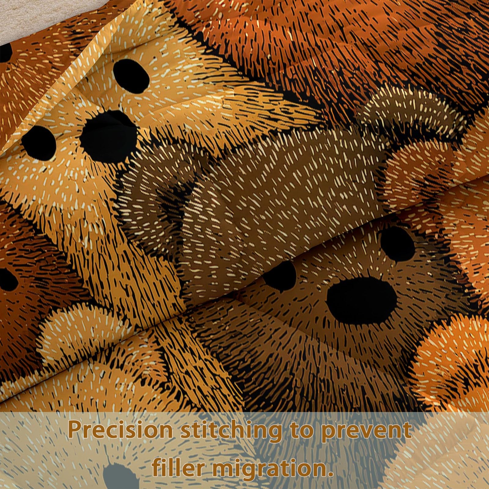 Generisch Bettdecke Tiere Teddybär Ganzjahresdecke, 4 Jahreszeiten Bettdecken 135 x 200 cm Wende Steppdecke Schlafdecke Tagesdeck, Waschbare Abstrakt Bettdecke ohne Bezug