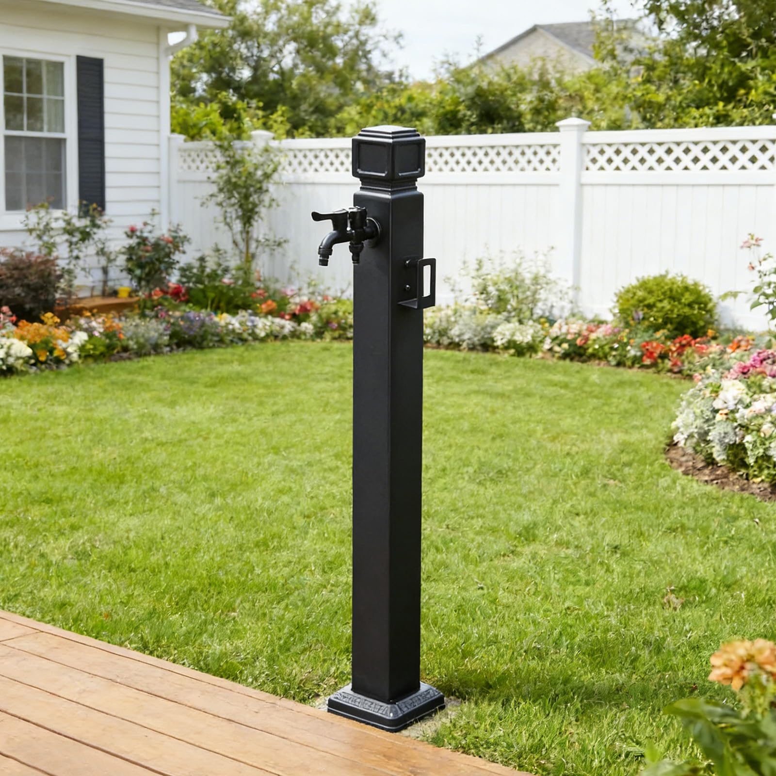 XDLEDMKIZ Water Spigot,Vertical Garden Water Column with Faucet, Freestanding Hose Stand for Outdoor Irrigation and Washing