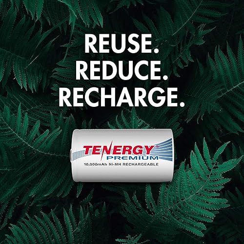 Miniatura 3 de Tenergy Paquete de 8 baterías recargables y cargador C y D, 4xC 4xD y LCD para electrónica profesional de alto rendimiento