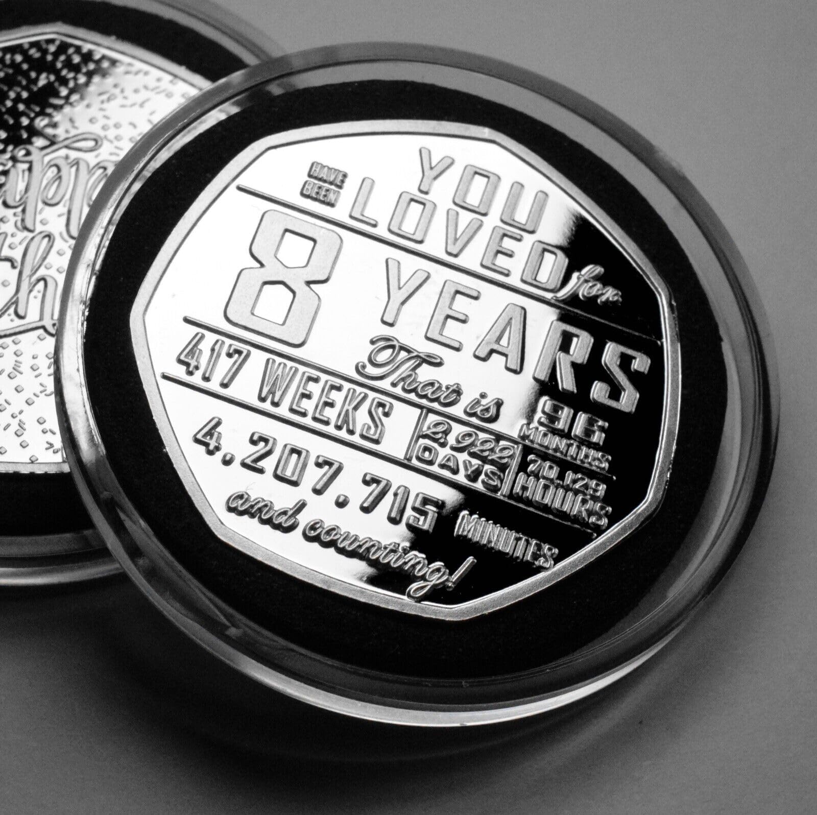 The Commemorative Coin Company 8th Birthday Silver Commemorative in Capsule. Gift/Present. 8 Years Old Son/Daughter/Grandson/Granddaughter