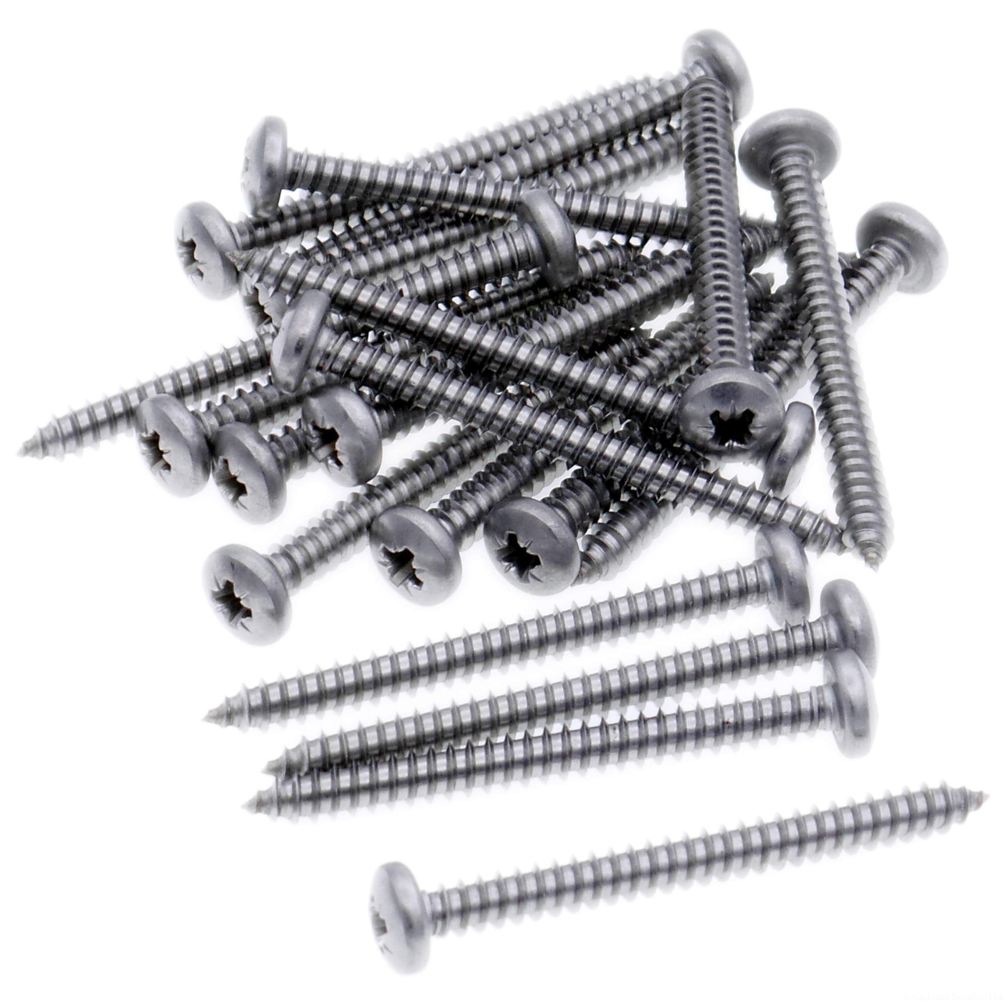Singularity Supplies No.2 X 0.75 (2.2Mm X 19Mm) Pozi Pan Self-Tapping Screw - Stainless Steel (A2) (Pack Of 20)