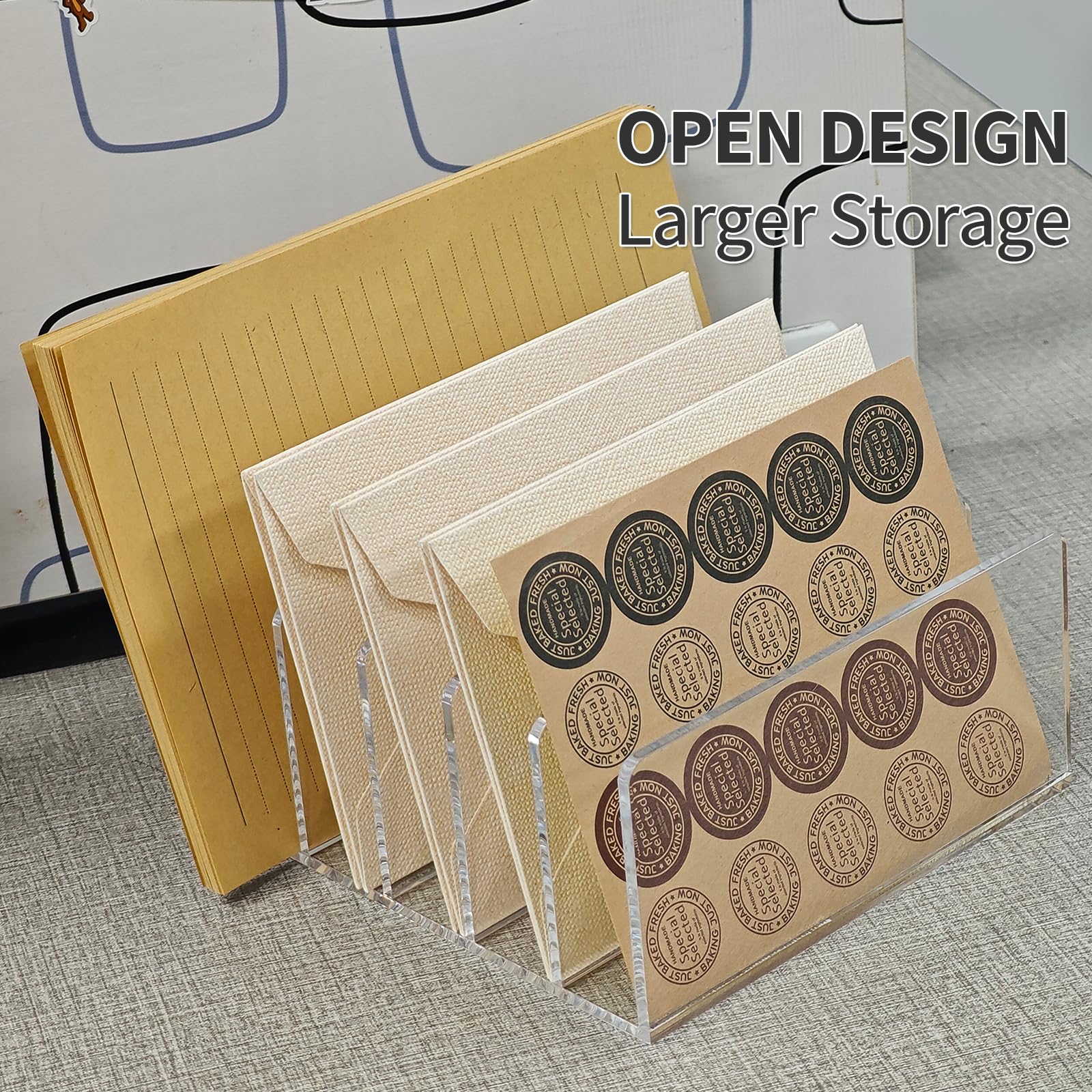Snapklik.com : Acrylic Desk File Organizer Holder, Clear Acrylic ...