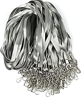 Vista 14 de Beebel 100 cordones morados para insignias de identificación, cordón plano con clip de insignia con gancho en J (morado)