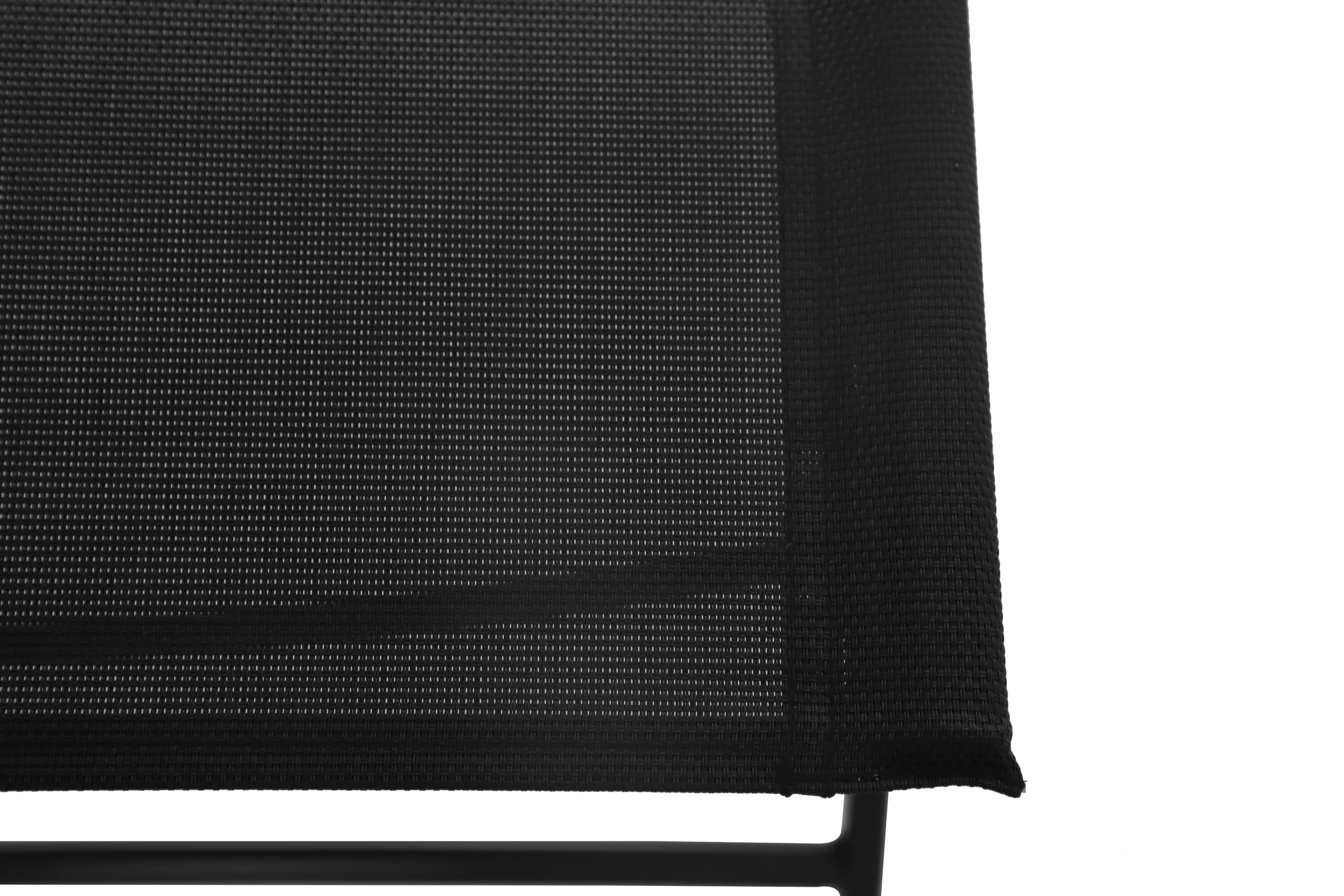 METRO Professional Set de Terrasse Santorini, 3 Pièces, Textilène/Acier/Verre, 1x Table et 2X Chaises, Pliantes, Noir