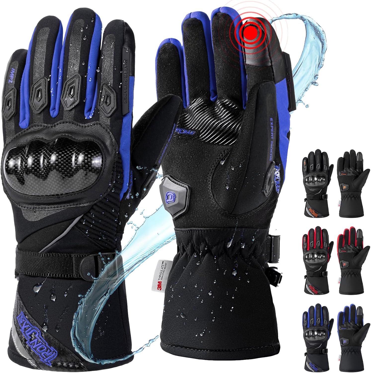 BORLENI Winter Motorcycle Glove - Waterproof, Windproof
