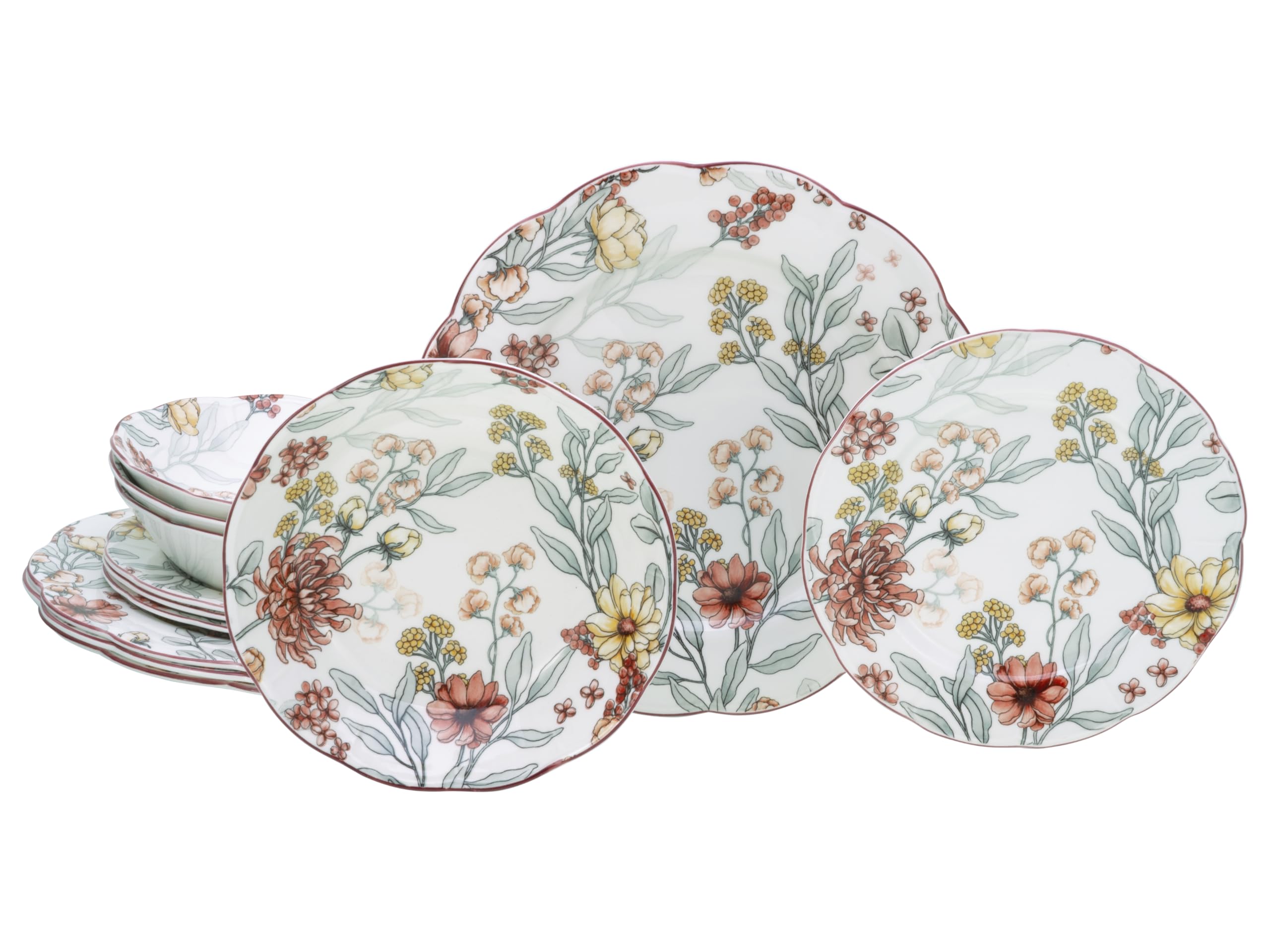 Set d'assiettes en faïence CreaTable pour embellir vos dîners conviviaux en famille