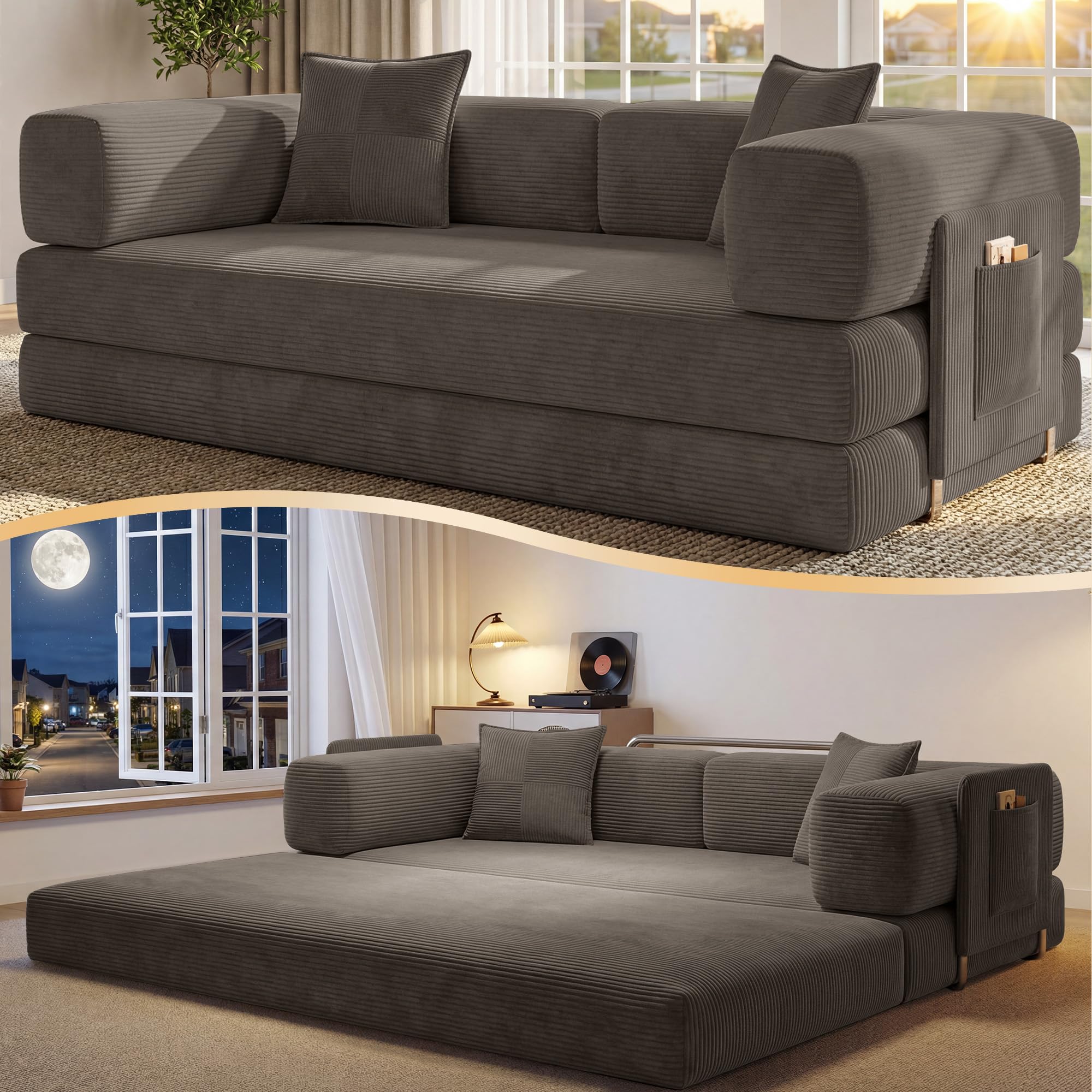 CUBENTE Convertible Futon Sofa Bed