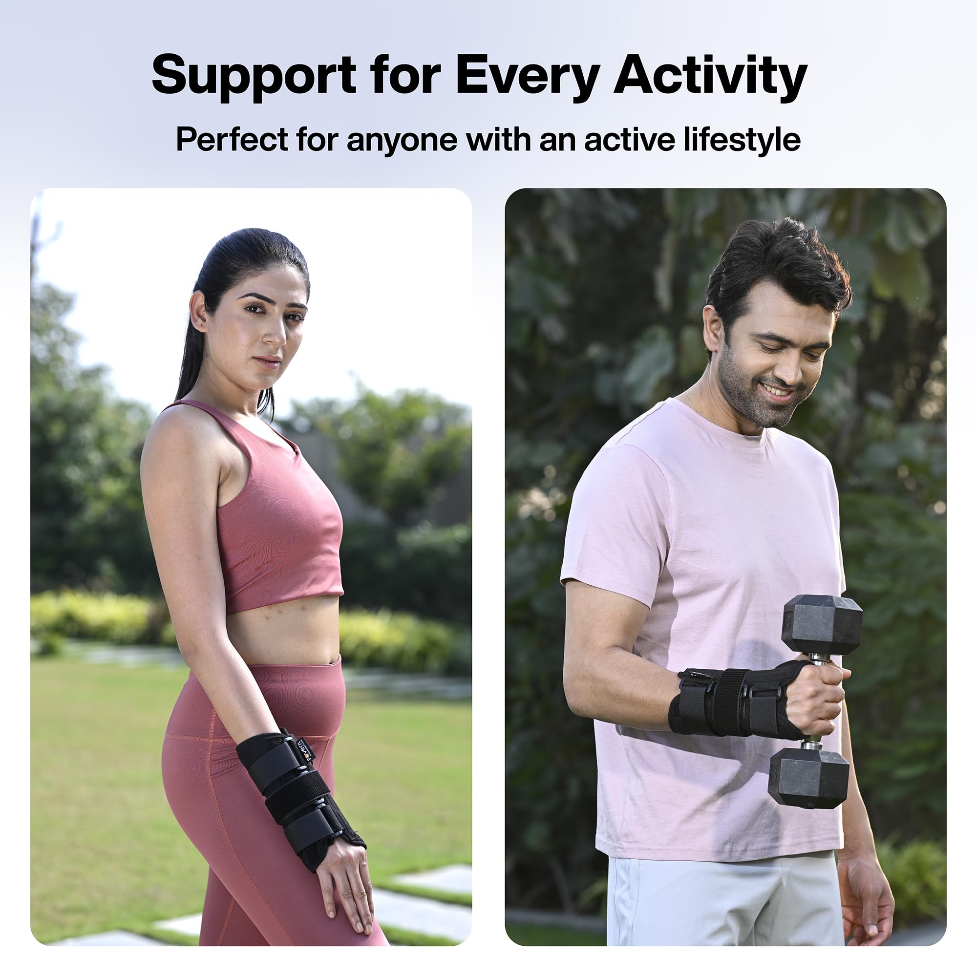 FOVERA Wrist Splint Brace for Carpal Tunnel | Adjustable Wrist Support Brace with Splints | Hand Support for Arthritis, Tendonitis, Sprain, Injuries & Wrist Pain (Size - Medium, Left Hand) - Image 8 thumbnail
