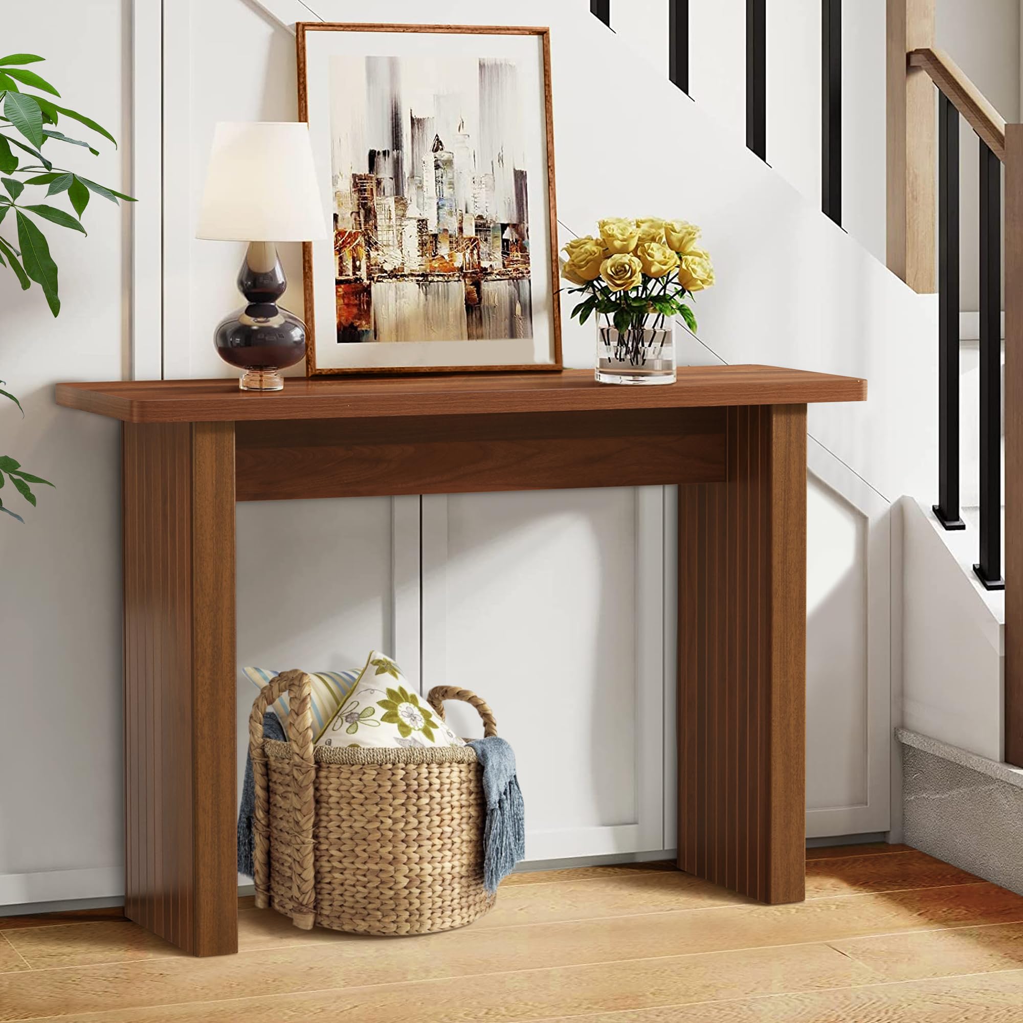 Console d'entrée en Bois aux Pieds sculptés – Un Meuble de décoration Traditionnel pour embellir Votre entrée
