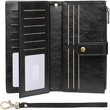 GOIACII Womens Wristlet Wallet Black
