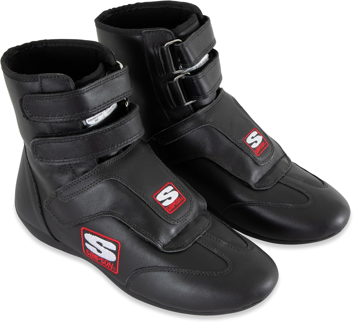 SP900BK Driving Shoe - Stealth Sprint - High-Top - SFI 3.3/5 - Leather Outer - Nomex Inner - Black - Size 9 - Pair