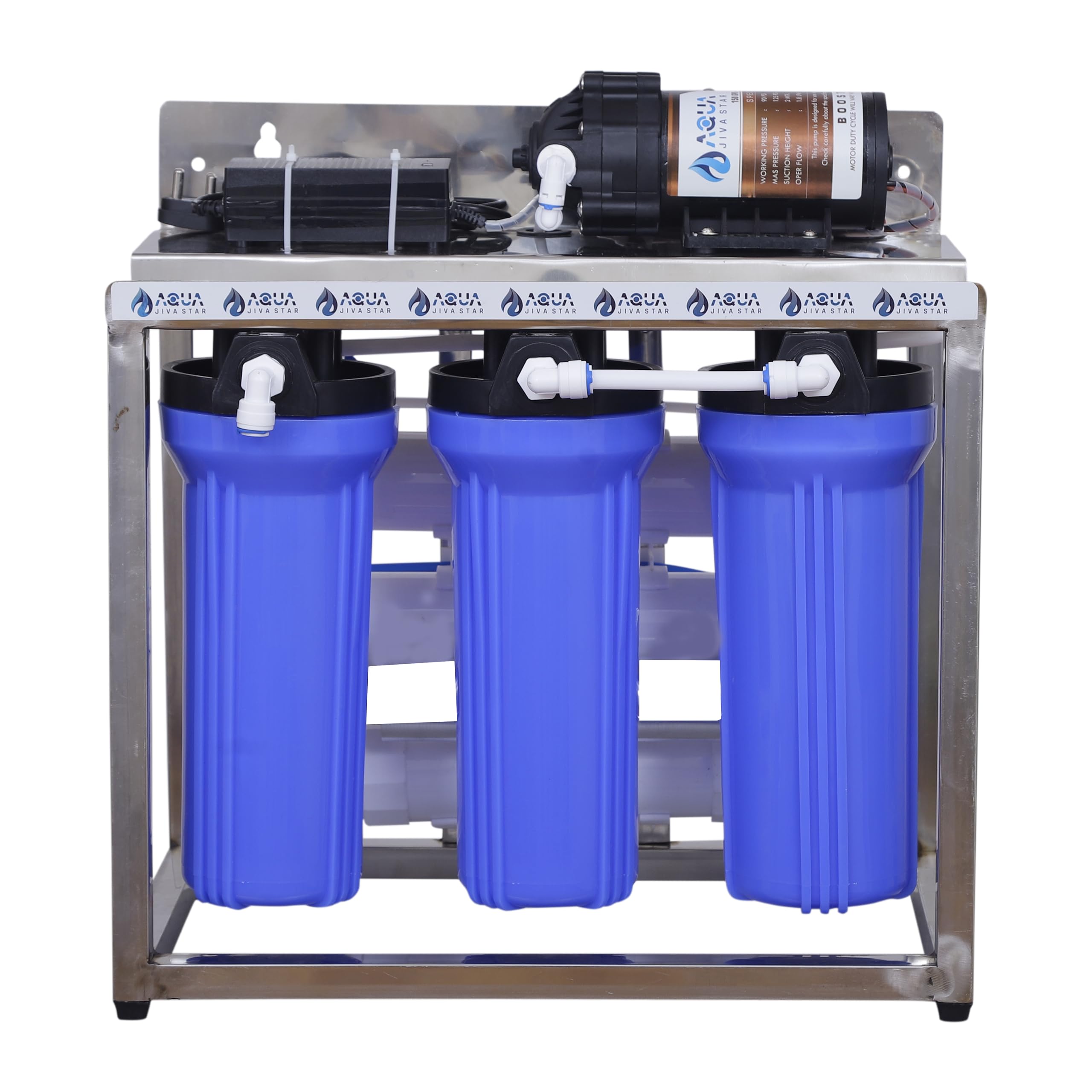 Aqua Jiva Star 25 LPH Commercial RO, Copper, TDS ADJUSTER Water Purifier With Fully Automatically Controlled Stainless Steel Material With Free Of Cost TDS Meter Best For Commercial Needs