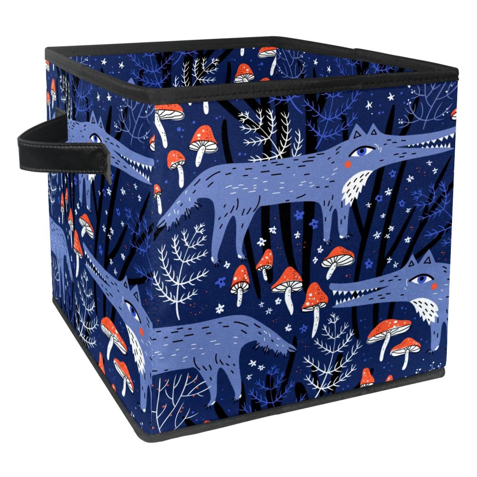 Boîte de rangement pliable tissu cube pour placard et vêtements à motif