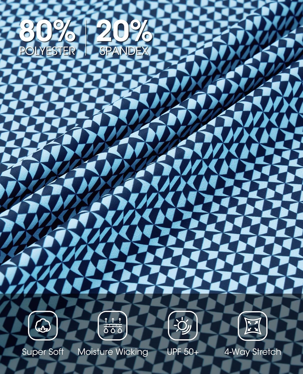 Alimens & Gentle Golf Polo Shirts for Men Short Sleeve Print Dry Fit Moisture Wicking Stretch Collared Business Casual Shirt - Image 6