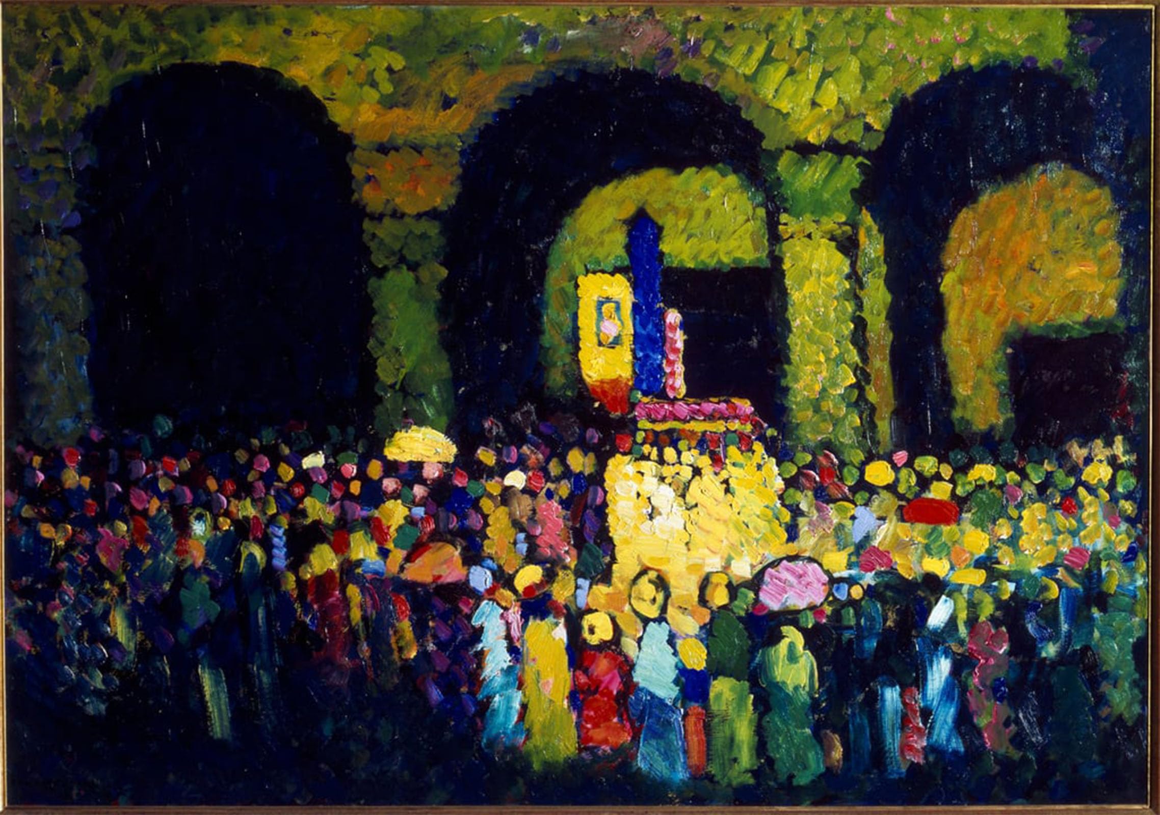 ARTXLXXBN Famous Painting Art Wall Decor Abstract Art Picture Ludwigskirche Painting on Cardboard by Wassily Kandinsky Animal Pictures for Home Decor 60x90cm