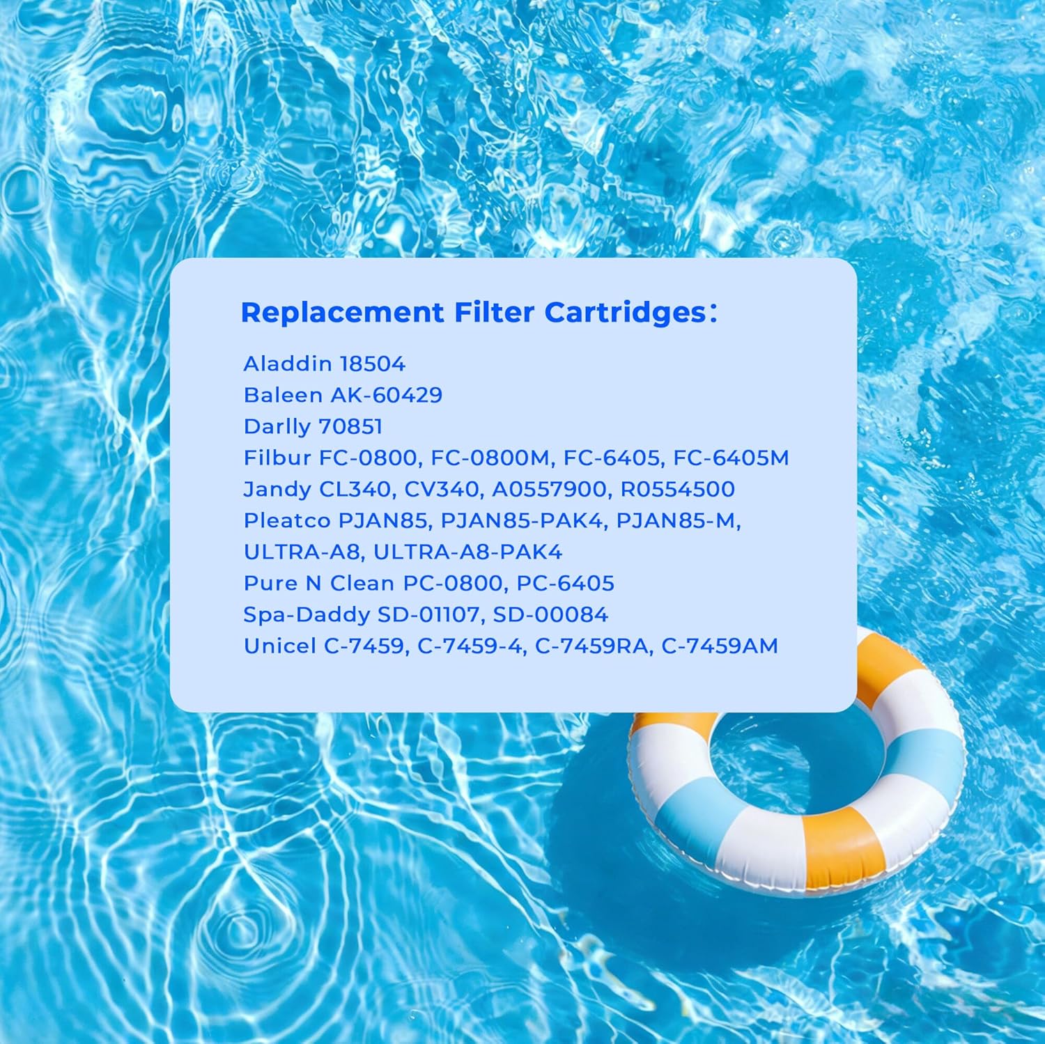CL340 Jandy Pool Filter Cartridge, Compatible with Jandy Pro Series 340, CL340, CV340, A0557900, R0554500, Pleatco PJAN85, PJAN85-PAK4, Filbur FC-0800, Unicel C-7459, C-7459-4, 4 Pack