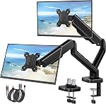 MonTEK Bras de moniteur unique avec USB Ports pour 17-32" Écran jusqu'à 19.8 Moniteur à mouvement complet, ressort mécanique, écran plat/courbé, ports USB/audio, acier allié, pince/protégé, VESA 75/100mm