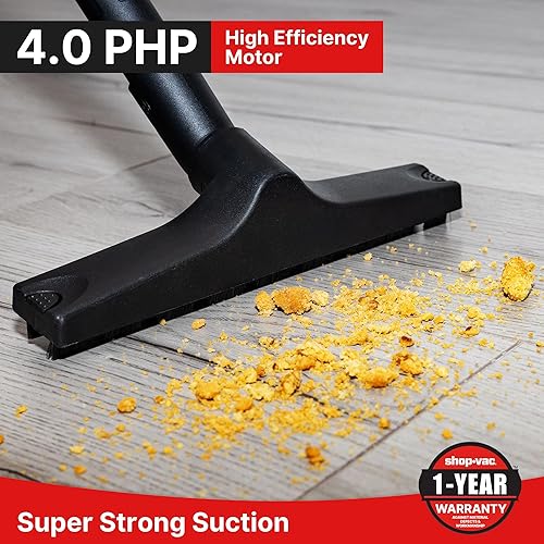 Miniatura 5 de Shop-Vac Aspiradora húmedaseca de 5 galones y 4.0 HP con función de soplador, tanque de acero inoxidable, aspiradora portátil con ruedas, incluye