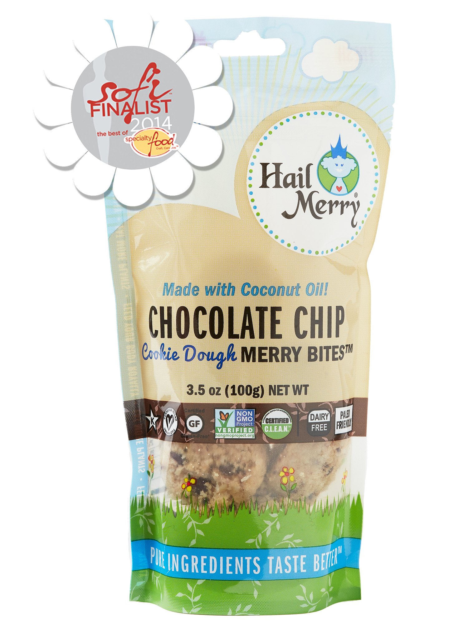 Hail Merry Chocolate Chip Cookie Dough Merry Bites™ (8 / Bag) 8 per case