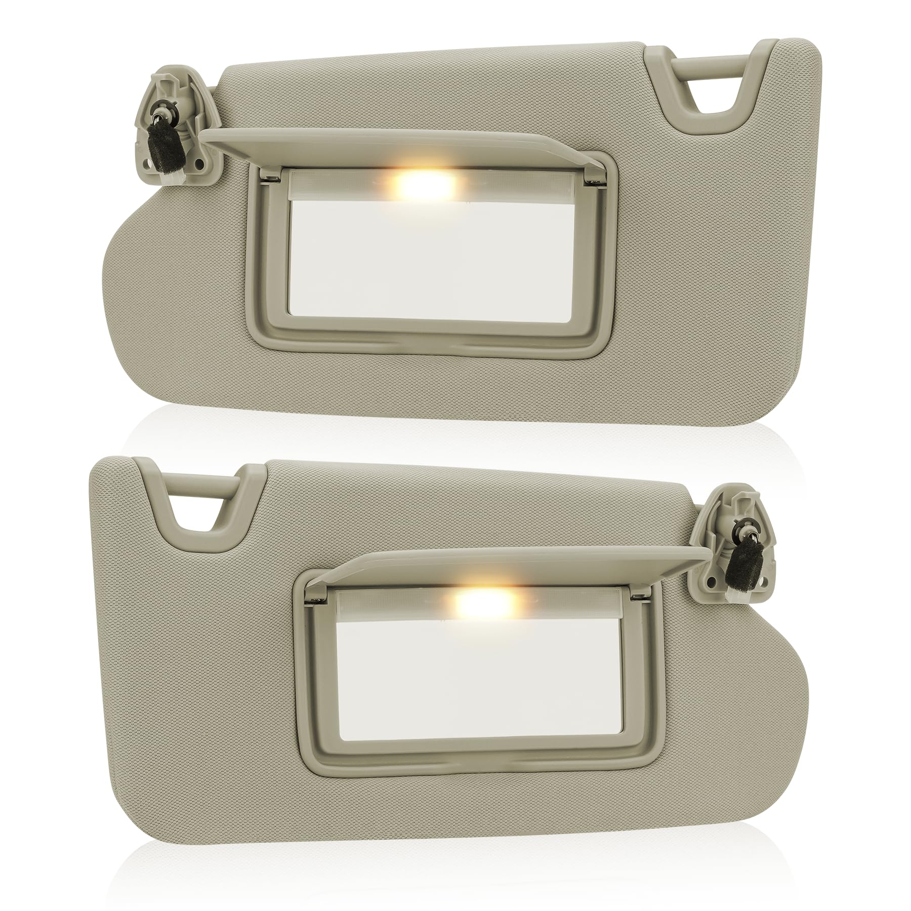 Beige Sonnenblende für Fahrer Links + Beifahrer rechts, kompatibel mit Nissan Altima 2013, 2014, 2015, 2016, 2017, 2018, ohne Sonnendach, ersetzt 96400-3TA2A & 96401-3TA2A