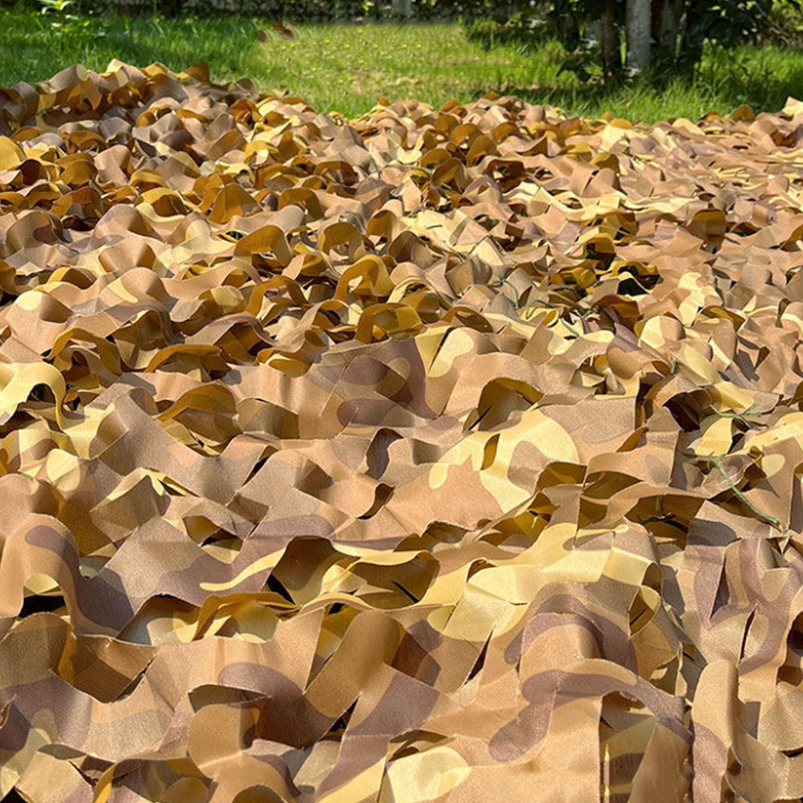 Malla de Camuflaje desértico para protección Solar, Lona Caza, Resistente a desgarros, Color Amarillo, Actividades al Aire Libre, Acampada, observación Aves y Caza(5x8m(16.4 * 26.2ft))