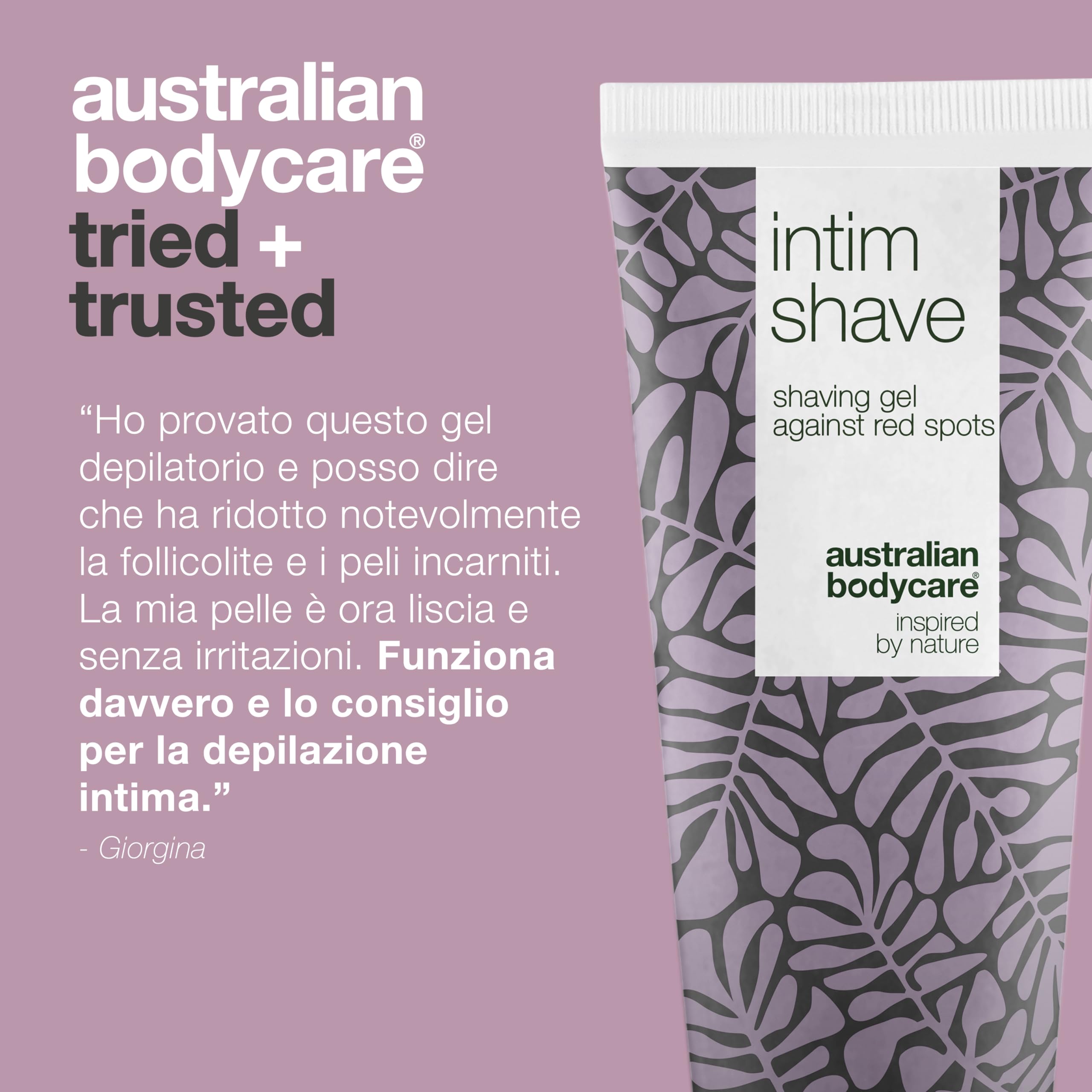 Australian Bodycare Intim Shave 200ml | Crema per la depilazione intima con tea tree oil per peli incarniti e irritazioni da rasoio | Gel per rasatura inguinale e zona bikini