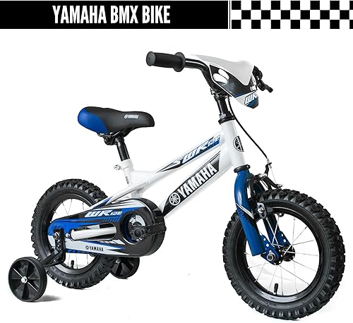 Miniatura 2 de Yamaha - Motocicleta BMX de 16 pulgadas para niños, freno de posavasos, ruedas de entrenamiento desmontables, bicicleta segura con pedal para niños