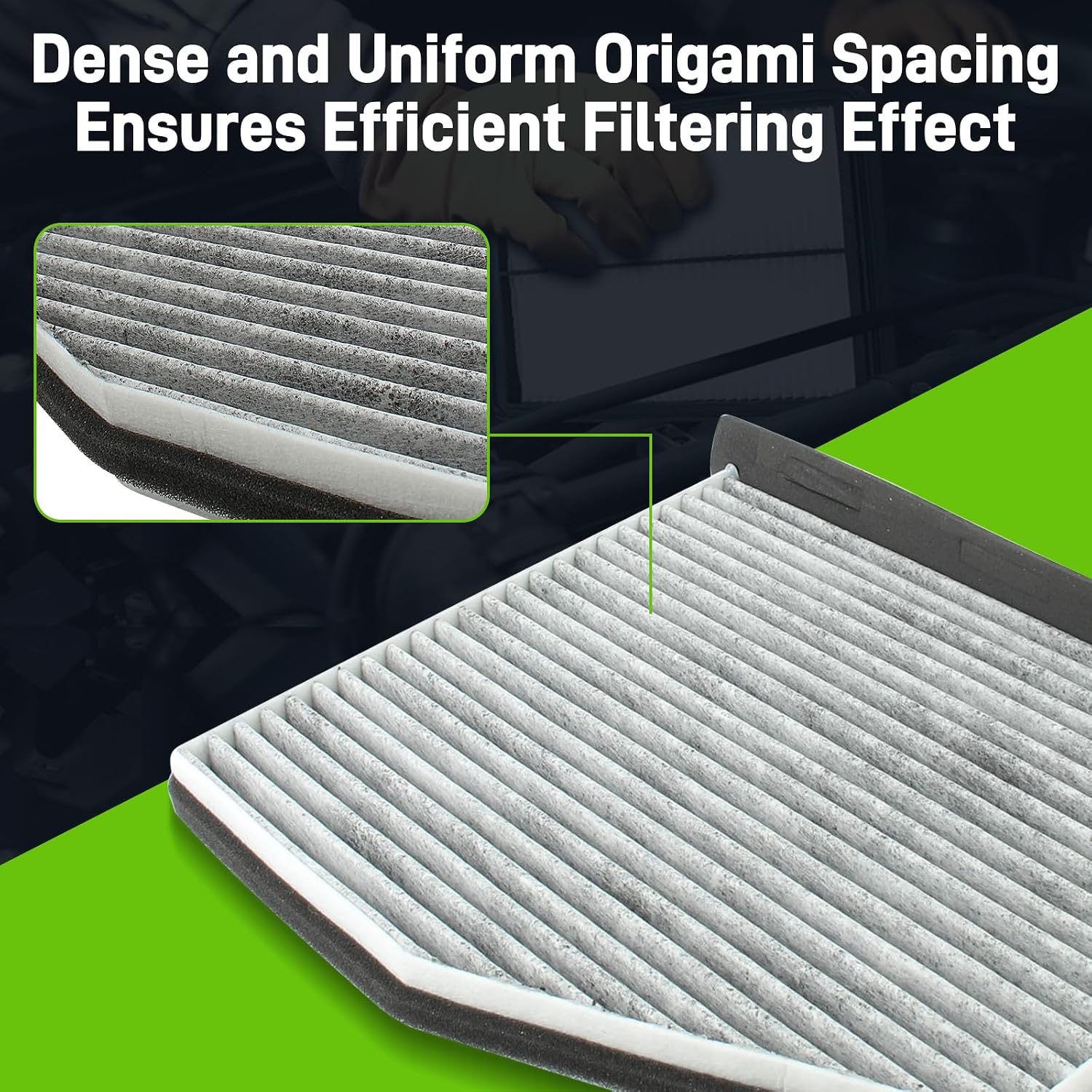 CF10373 Cabin Air Filter 2 pcs Fit for Volkswagen Beetle CC Eos Golf GTI Jetta Passat R32 Rabbit Tiguan for Audi A3 Q3 TT # CF1126 CF3201 CAF1800C