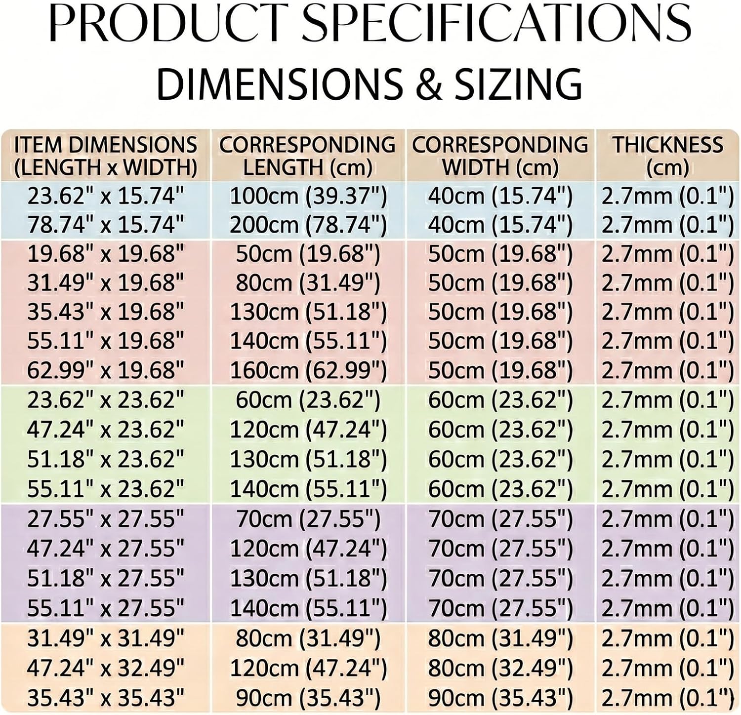 Clear Table Cover Protector，PVC Transparent Pad 2.7mm Thick，For Dining Room Desk Kitchen，Heat Water Easy Wipe(47.24"x27.55")