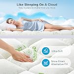 Waterproof Queen Size Mattress Topper Viscose Derived from Bamboo, Extra Thick Mattress Pad for Back Pain, Cooling Mattress Protector with Deep Pocket 8"-21", Green,Queen