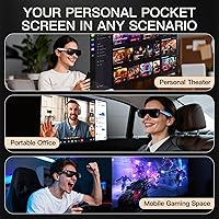 Vista 3 de AiRA XR/AR Glasses with 160" 45°FOV 120Hz 5000 Nits, Myopia Adjust, Ultra-Wide Resolution Video Display Glasses for iPhone 17/16/15, Steam Deck