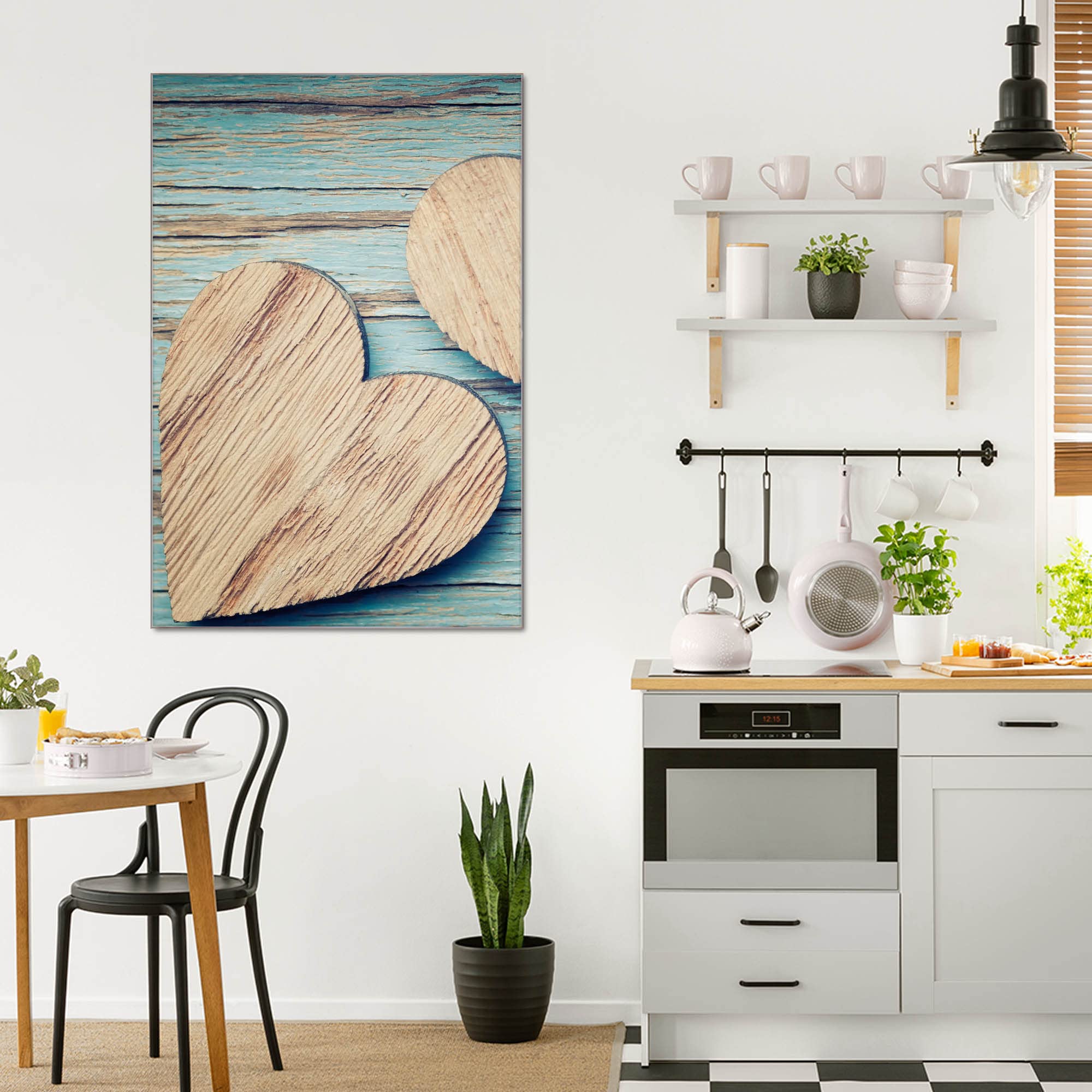 banjado Glas Magnettafel 30x45 in Holzoptik, beschreibbares Memoboard