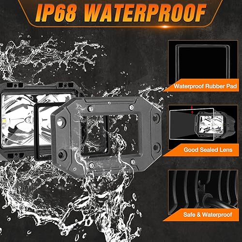 Miniatura 5 de 2 cápsulas LED de montaje empotrado, 80 W, 5 pulgadas, luces LED empotradas, luz de conducción todoterreno, luz de marcha atrás, iluminación de