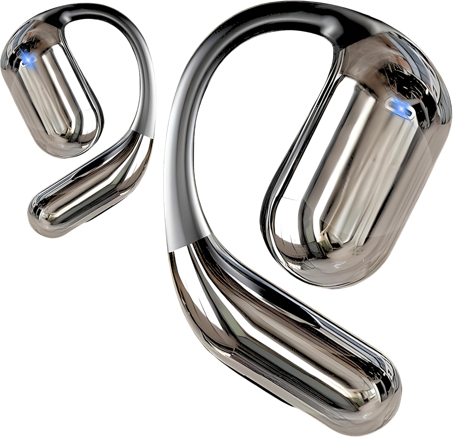 SYMTECH Open Ear Bluetooth 5.4 Headphones, Wireless Earbuds Sport, Over Earphones Built-in Mic with Ear Hooks 50H Playtime Ear Buds LED Display Charging Case, Waterproof Design for Running Fitness