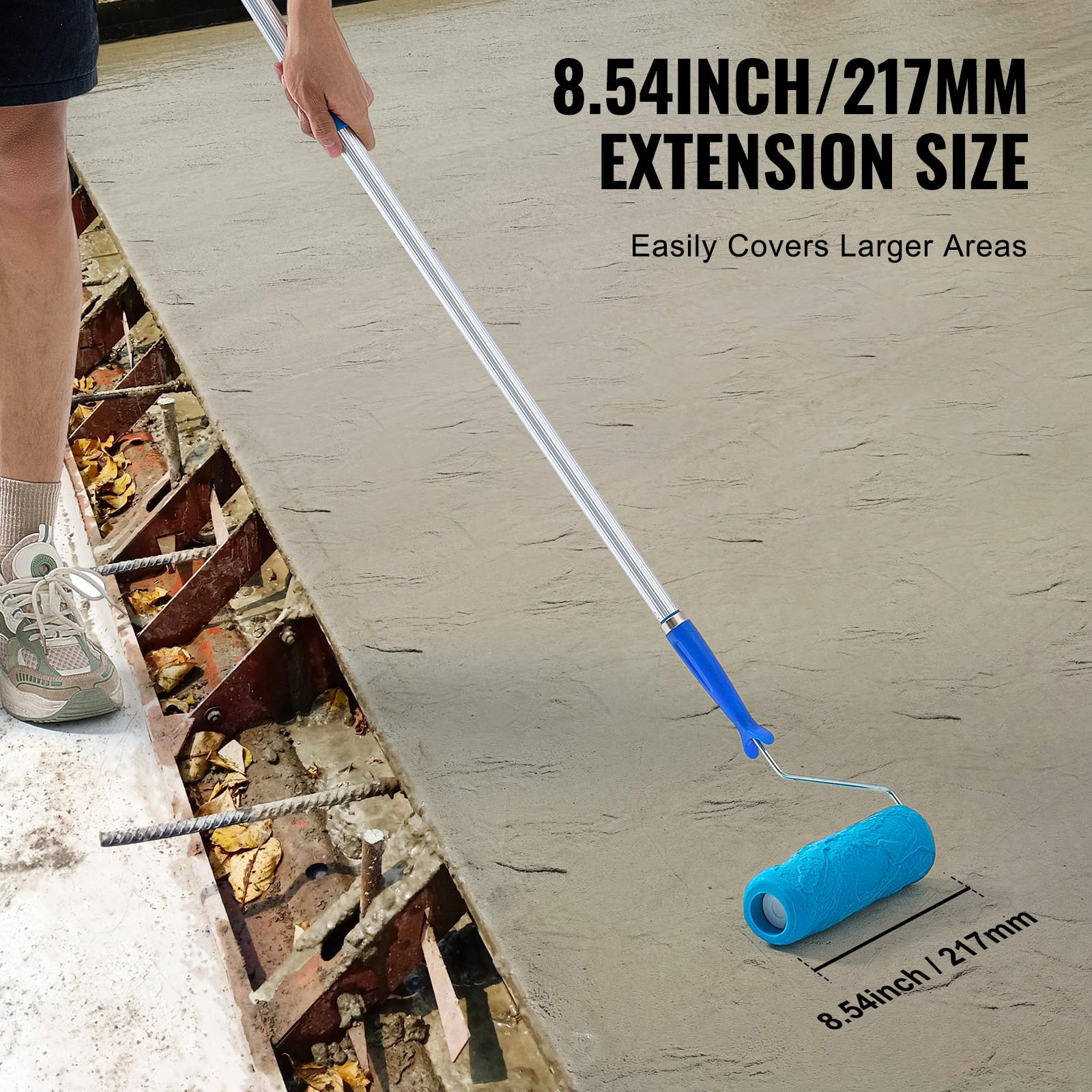 Concrete Stamp Roller 3x3x9 Inches - Slate Texture Polyurethane Tool, Fits 9" Roller Frame, Made In USA For Patios & Walkways - View #10
