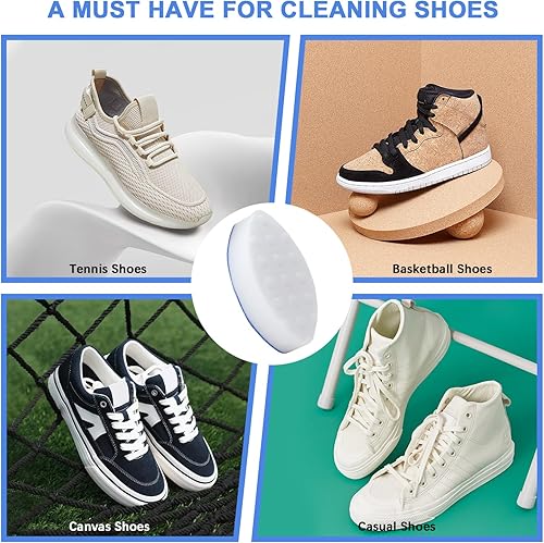 Miniatura 6 de Pansonite Limpiador instantáneo de suela y zapatillas, esponja elipse de doble cara premium perfecta para la limpieza de zapatos