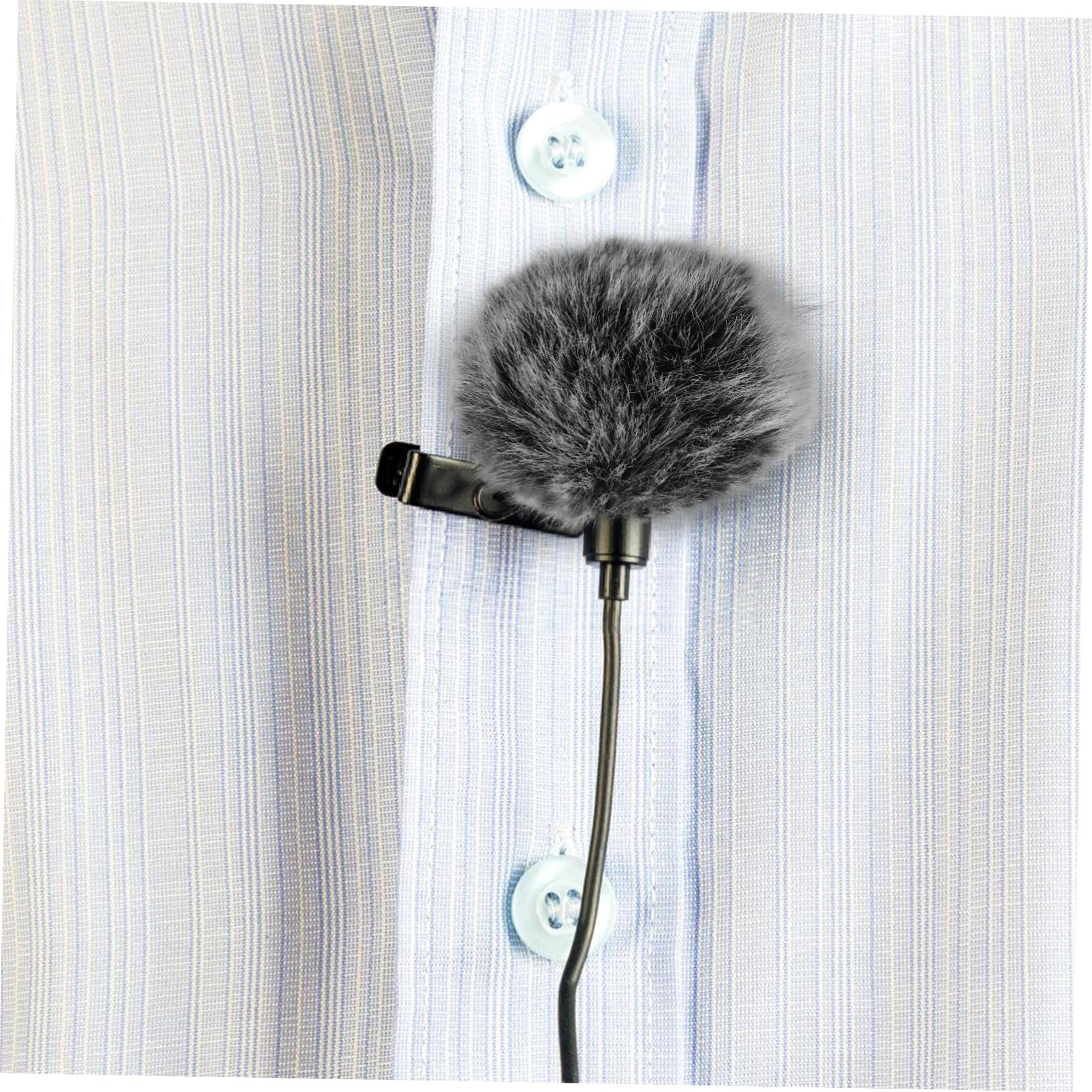 Mikikit Bonnette Facile à Démonter Anti-vent en Fourrure Artificielle pour Microphone Protection le Vent pour Scènes et Usage Domestique