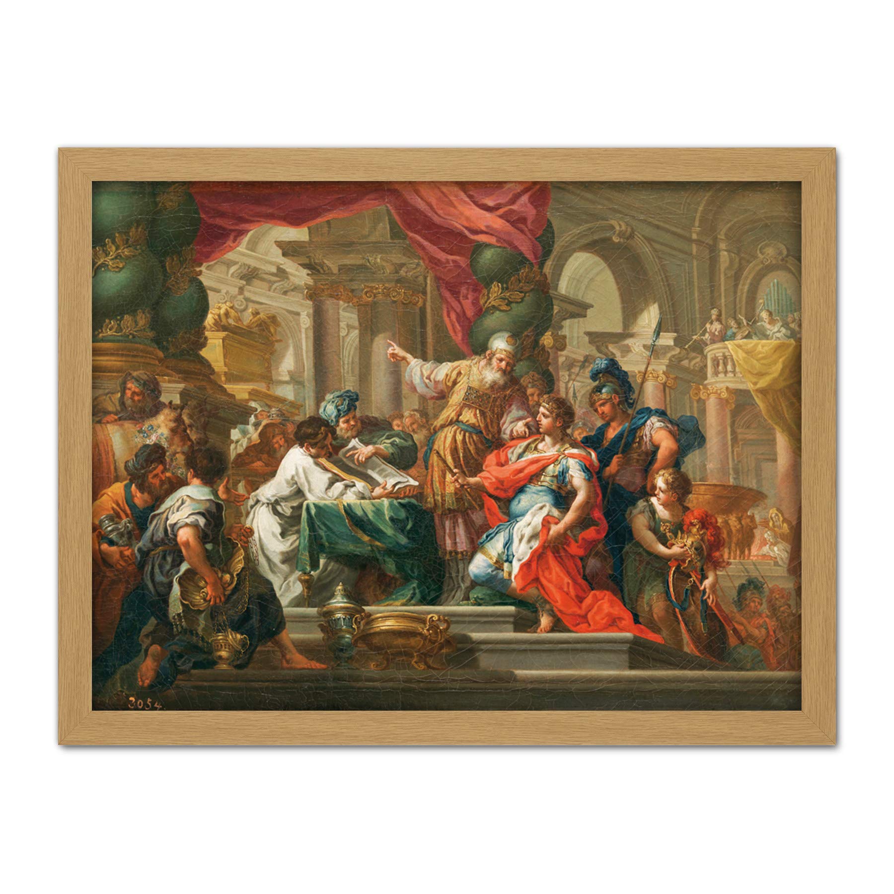 Conca Alexander Great Temple Jerusalem Painting Artwork Framed Wall Art Print 18X24 Inch